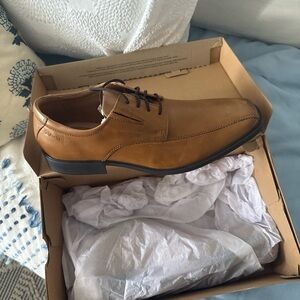 Clarks Tilden Men's Brown Leather Oxfords Sz 11